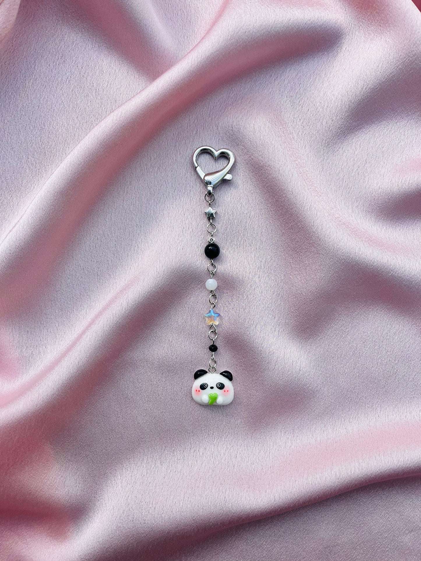 Panda Beaded Keychain