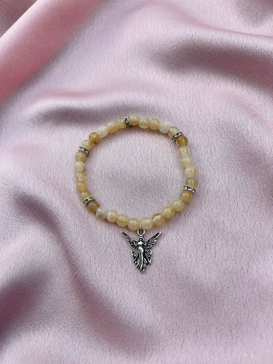 Angel Charm Beaded Bracelet